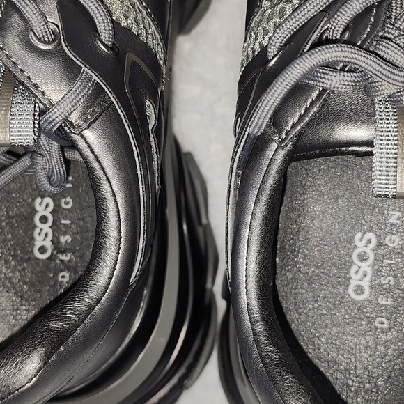 Asos Design Chunky Sneakers In Gunmetal - Picture 8 of 15